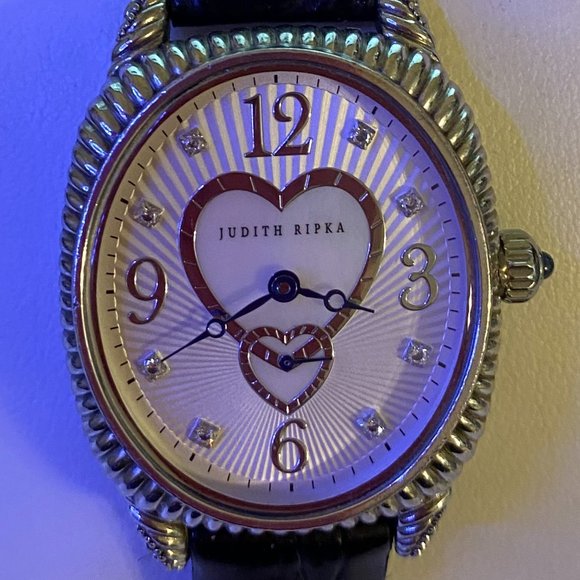 Judith Ripka 925 Sterling Silver Case Ladies Watch - Picture 4 of 4